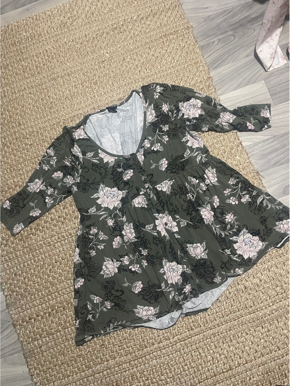Torrid Floral Babydoll Tunic Top, Size 2